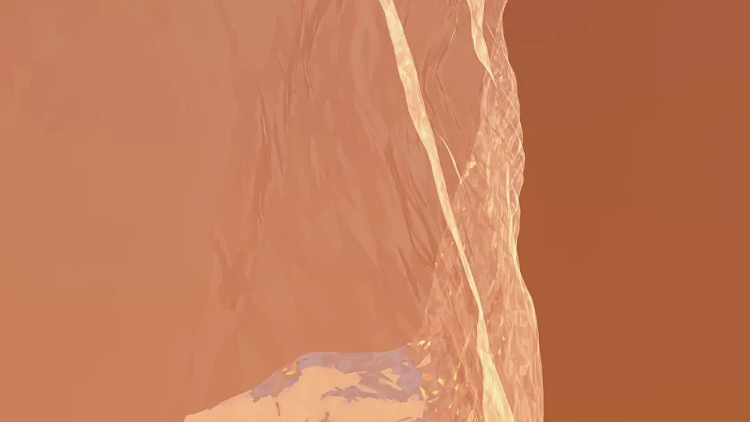 Abstraktes Bild mit sanften, durchscheinenden Pfirsich- und Beigetönen mit weichen, fließenden Strukturen und Lichtreflexen, die an die elegante Ästhetik von GLAMESiA erinnern und wie eine Nahaufnahme von Mineral- oder Kristalloberflächen wirken.